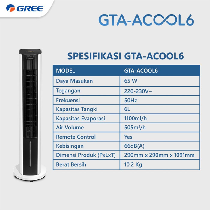 Gree Air Cooler 6 L - GTA-ACOOL6